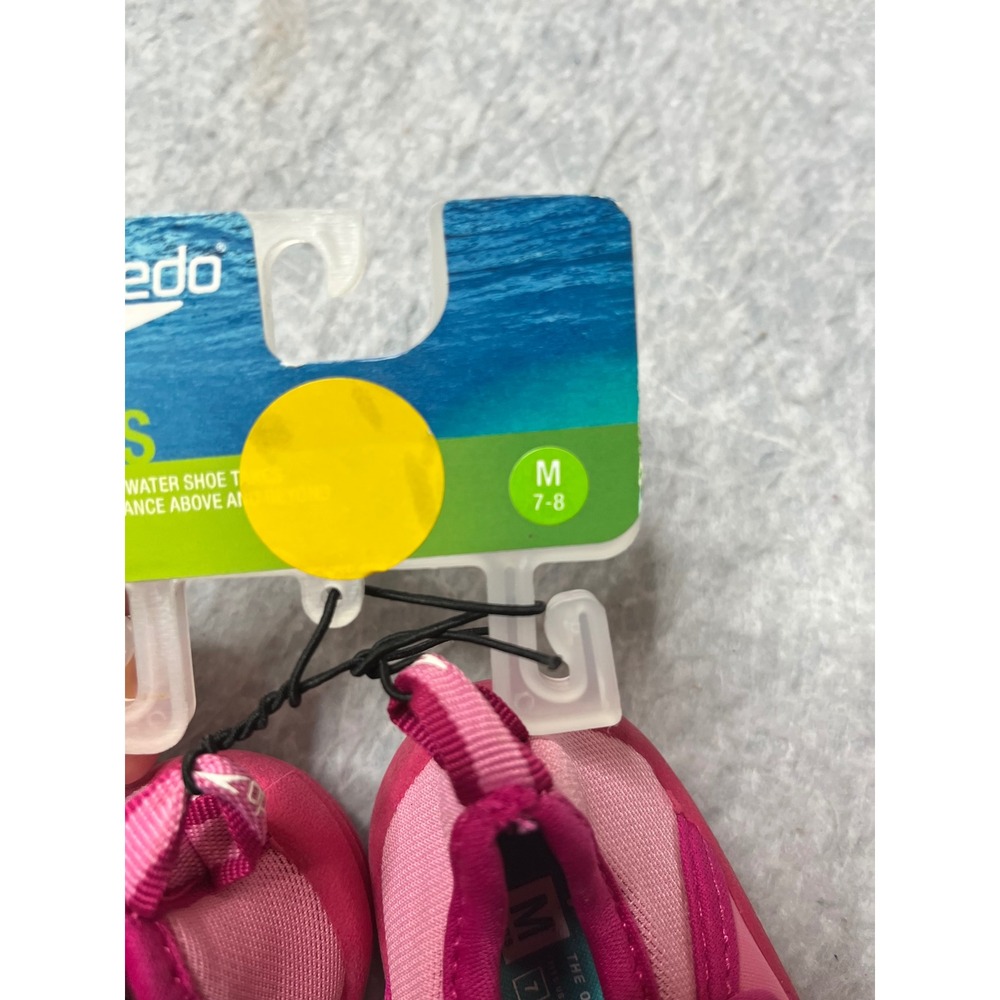 Speedo Kids Shore Explorer Pink Water Shoes Slip On Swim Shoes‎ Size M 7-8 NEW - Picture 2 of 3